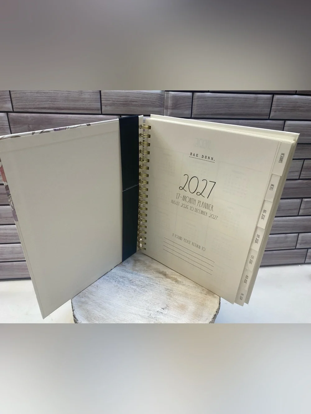 Rae Dunn❤️   “2027.”Flowers L size 17-month Planner NEW